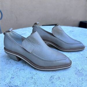 Kelsi Dagger Taupe Leather Slip-On Loafers